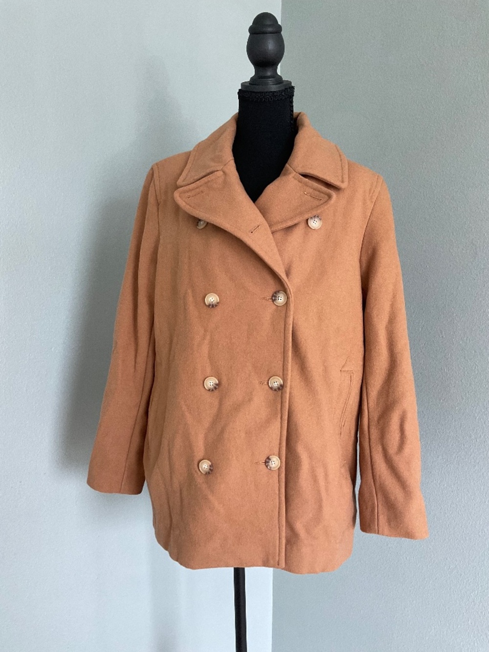 LANDS END WOOL COAT SIZE XL